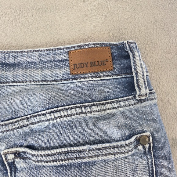 Judy Blue Skinny Fit Button Fly Distressed Raw Hem Denim  Jeans Womens Size 9/29 - Picture 16 of 16